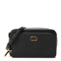 Grained Calfskin Caro Double Pouch Black