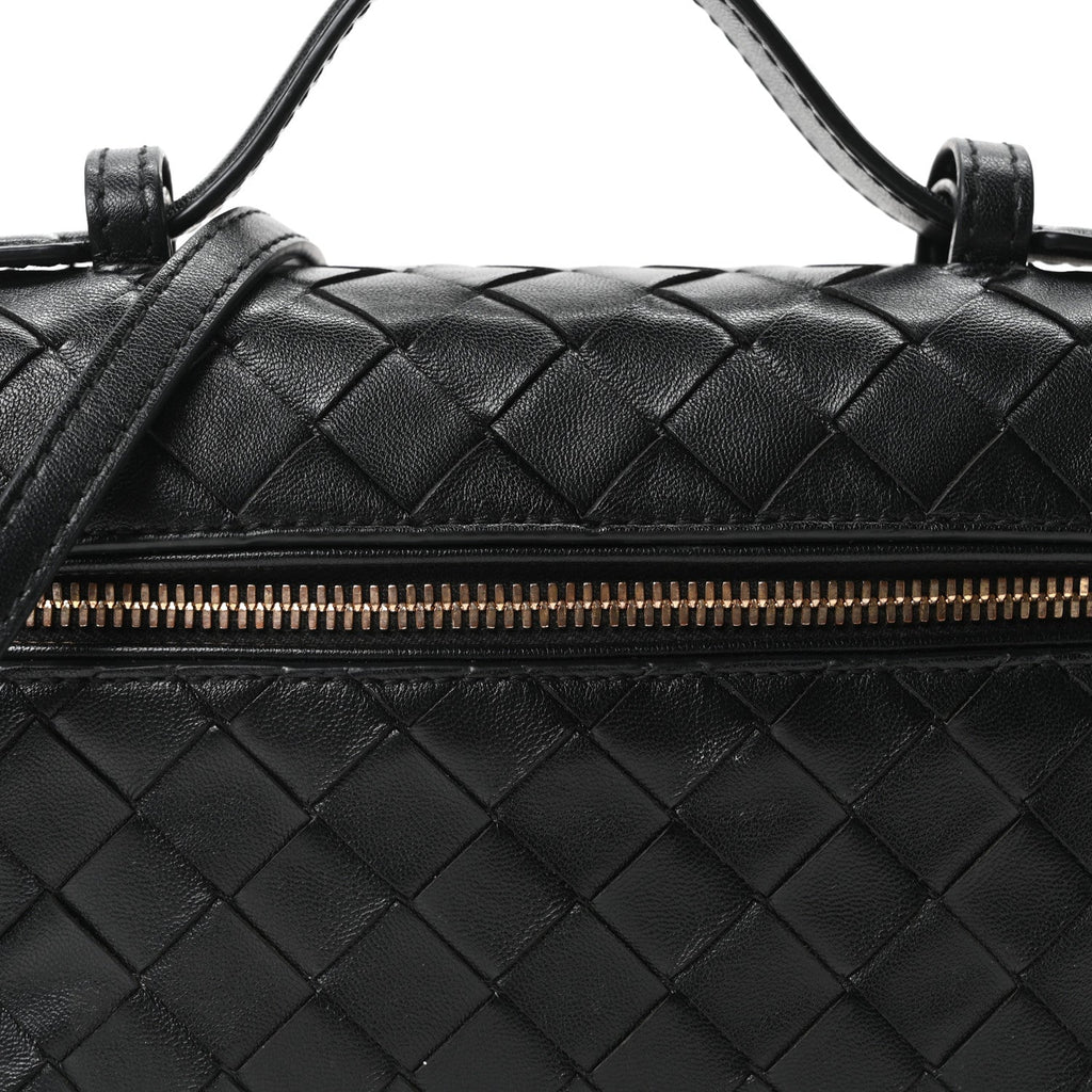 Calfskin Intrecciato Bang Bang Vanity Case Black