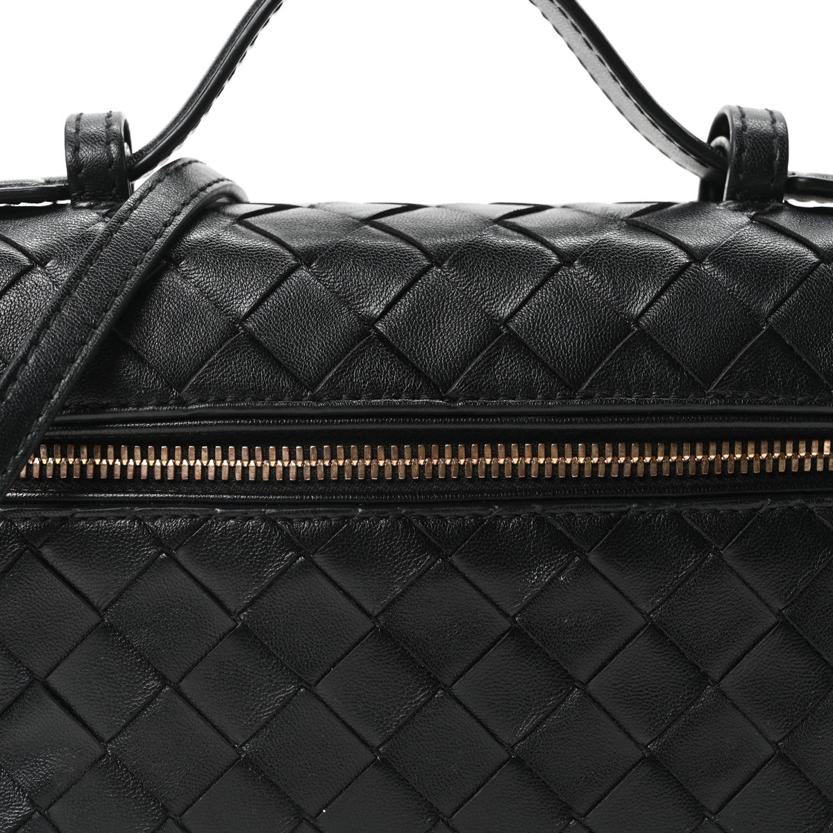 Calfskin Intrecciato Bang Bang Vanity Case Black