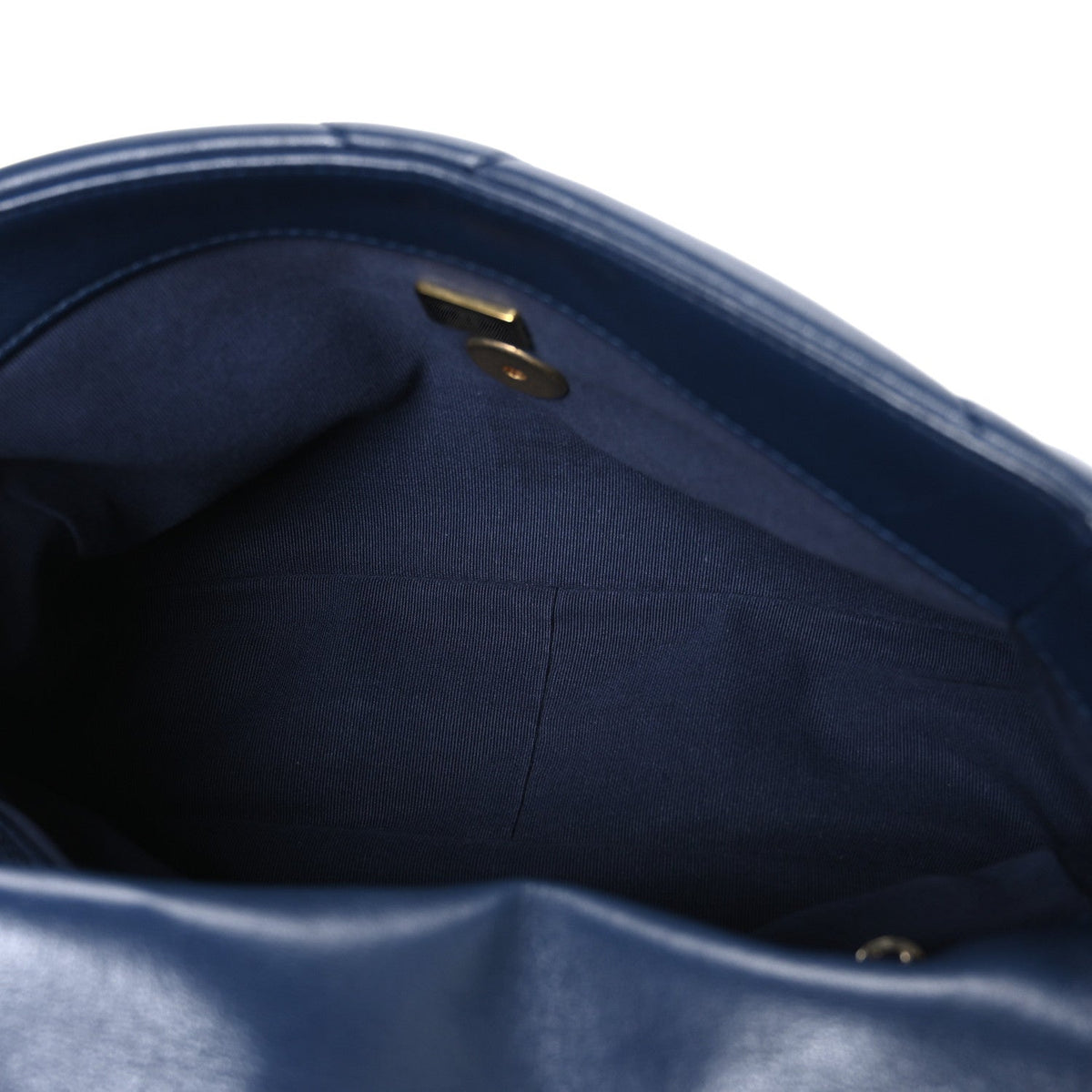 Lambskin Quilted Medium Chanel 19 Flap Navy Blue