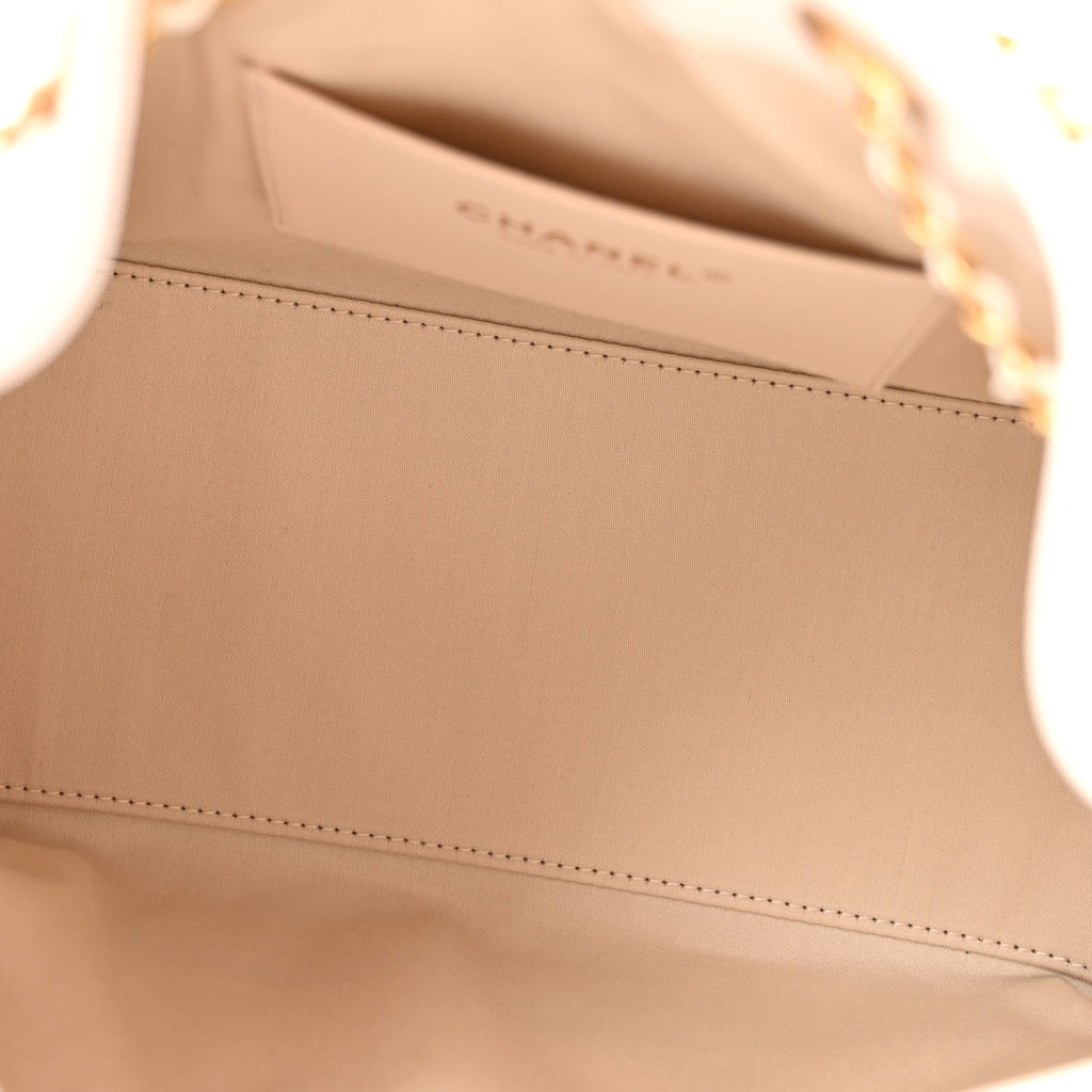 Caviar Quilted Small Chanel 25 Handbag White