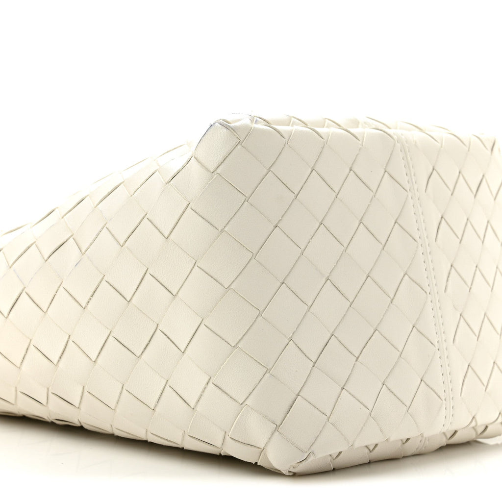 Nappa Intrecciato Small Flip Flap Tote Chalk