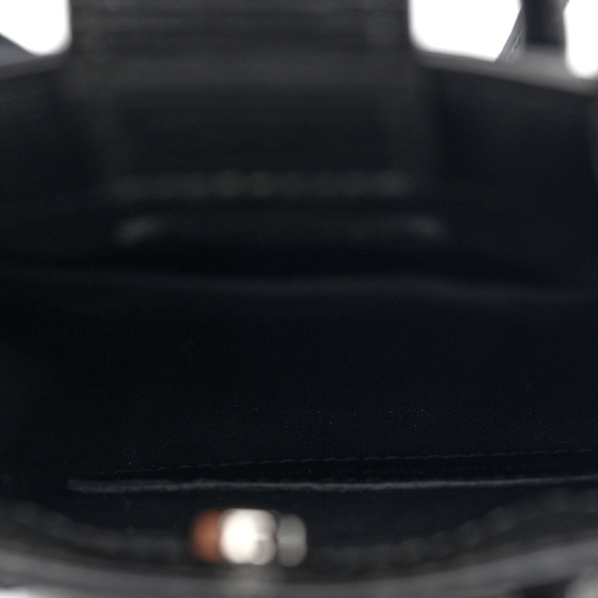 Squared Calfskin Logo Shopping Phone Holder Bag Black