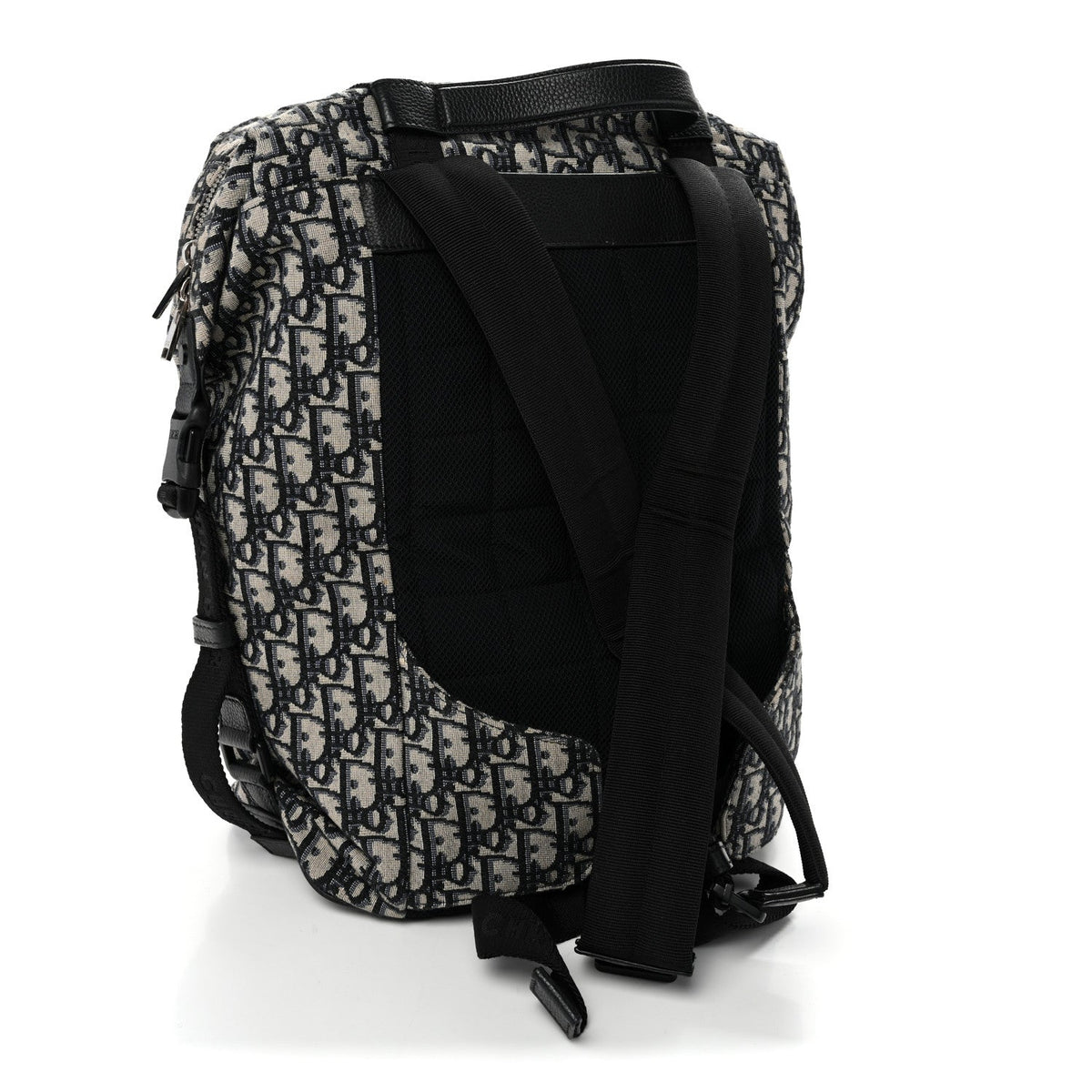 Oblique Calfskin Safari Backpack Navy Blue