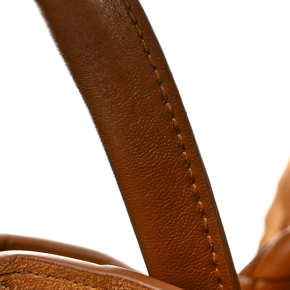 Suede Intrecciato Large Andiamo Shoulder Bag Acorn
