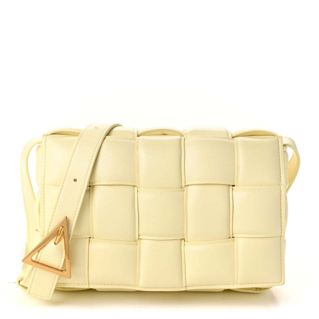 Nappa Maxi Intrecciato Padded Cassette Crossbody Bag Zest