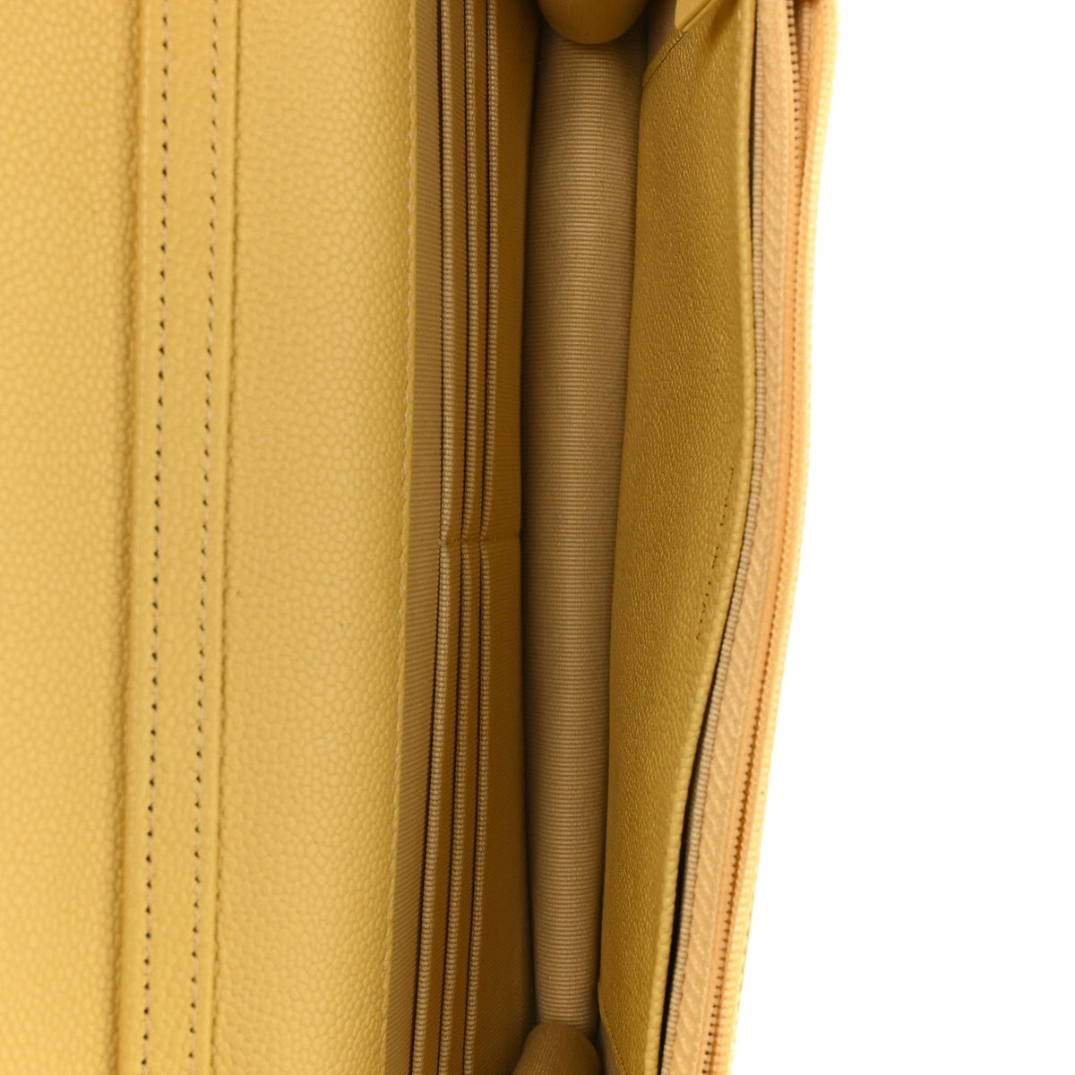 Caviar Quilted Tiny CC Wallet On Chain WOC Yellow
