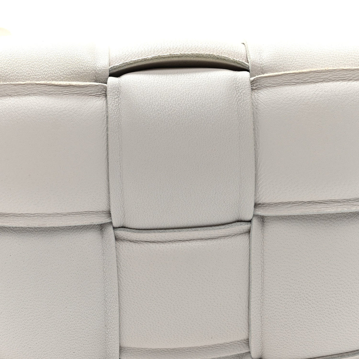 Nappa Maxi Intrecciato Small Padded Cassette Crossbody Bag Chalk