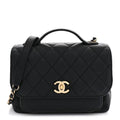 Caviar Quilted Medium Business Affinity Flap Black