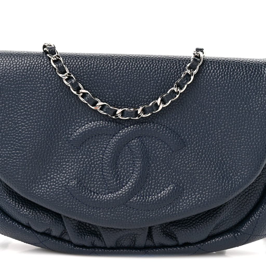 Caviar Half Moon Wallet On Chain WOC Navy