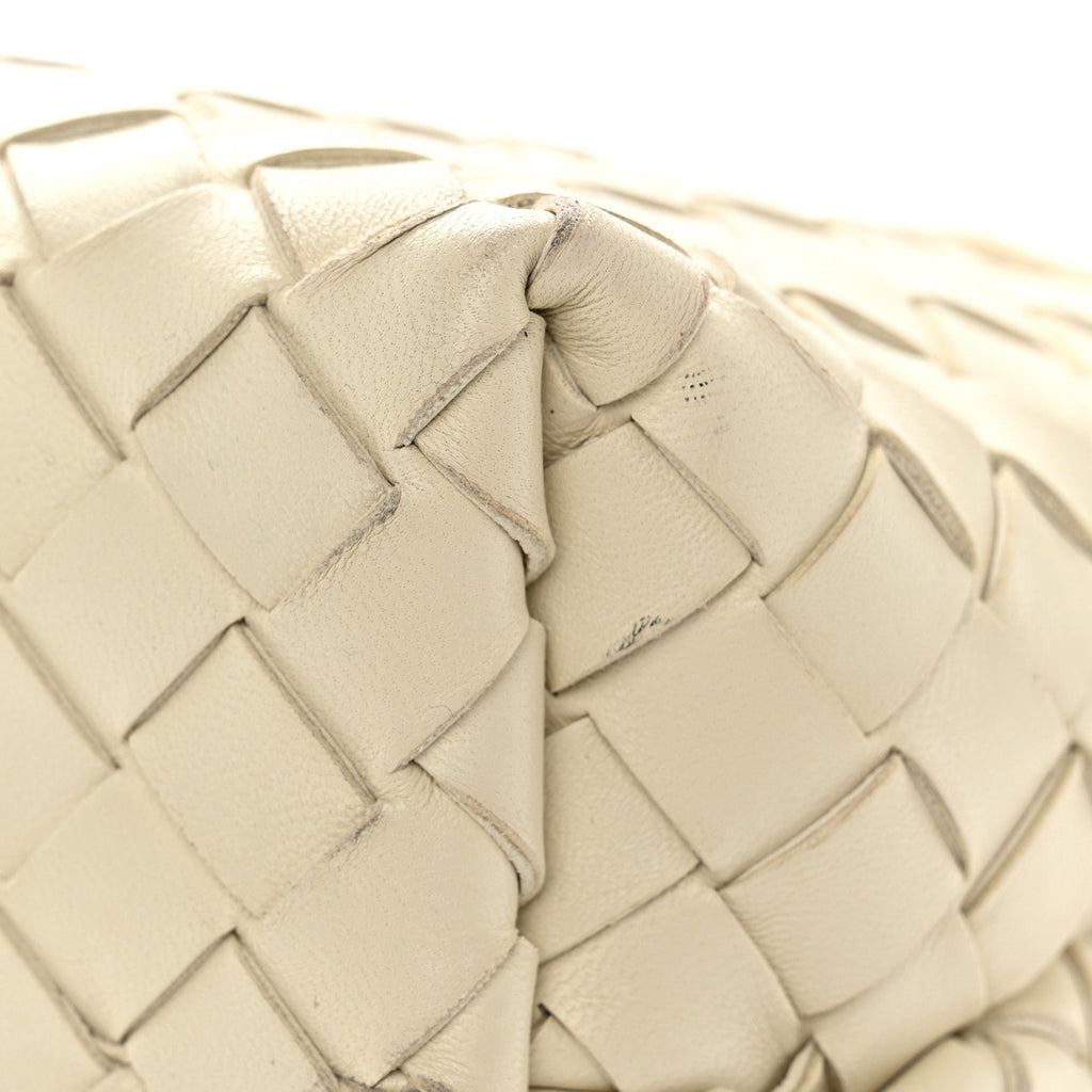 Nappa Intrecciato Medium Andiamo Shoulder Bag Sea Salt