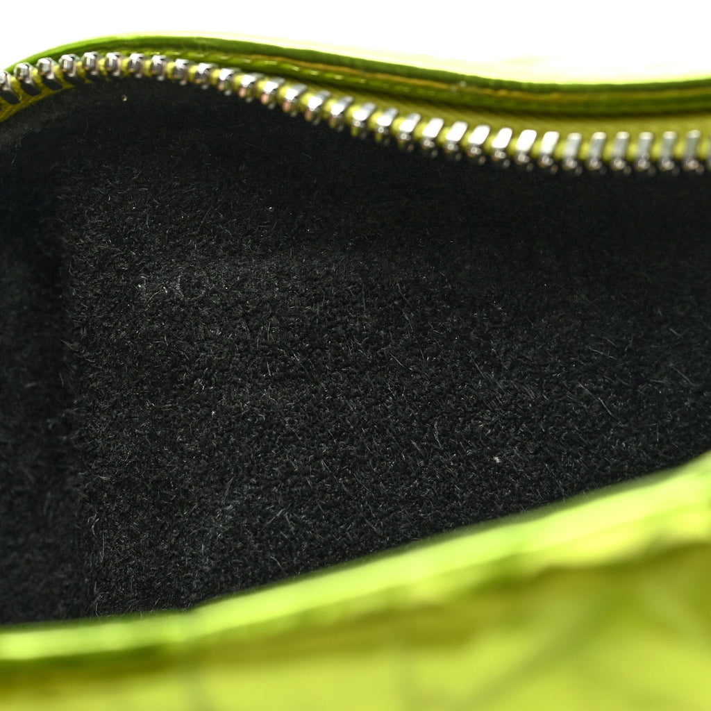 Metallic Crushed Calfskin Mini Jodie  Chlorophyll
