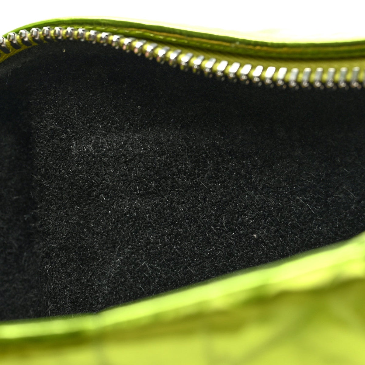 Metallic Crushed Calfskin Mini Jodie  Chlorophyll