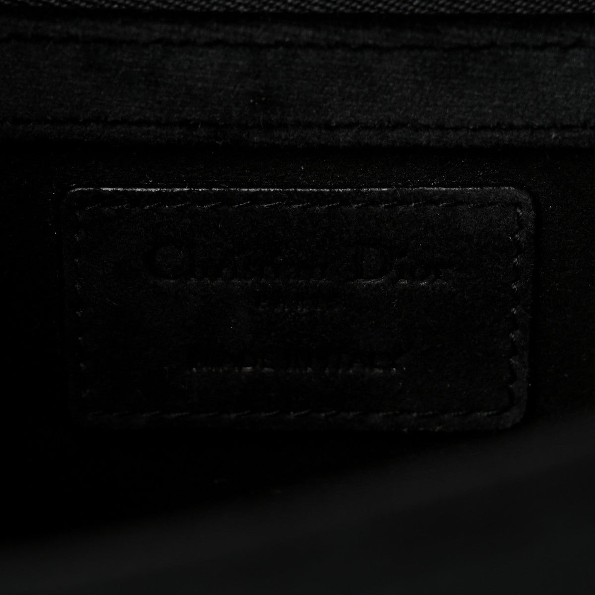 Velvet Small Diorama Flap Bag Black