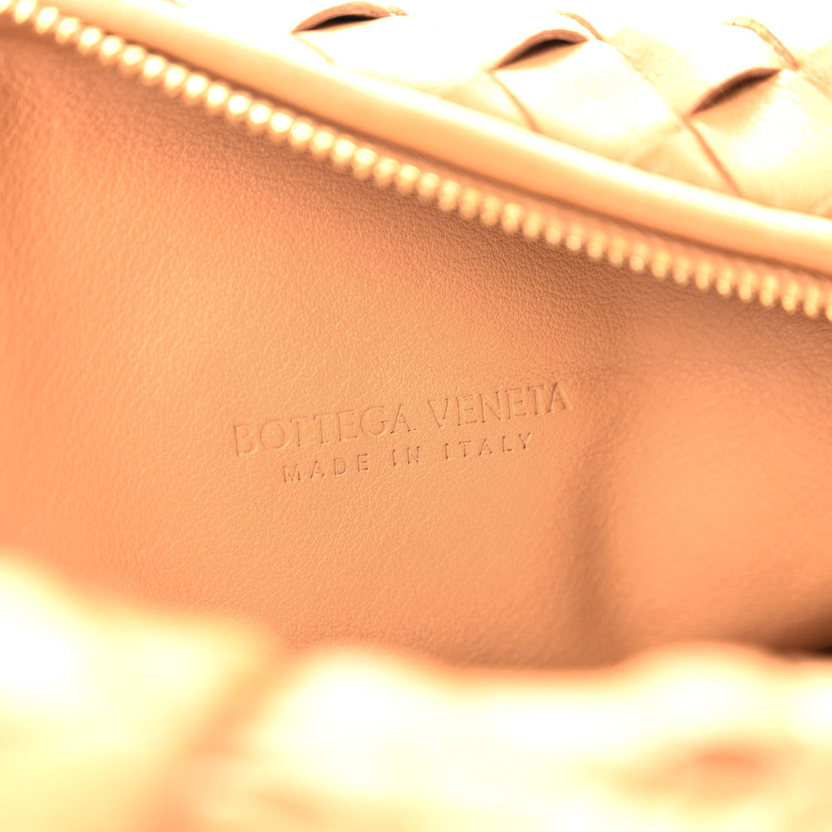 Nappa Intrecciato Teen Jodie Hobo Caramel