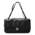 Grained Calfskin Small Souplissimo Maxi Flap Black