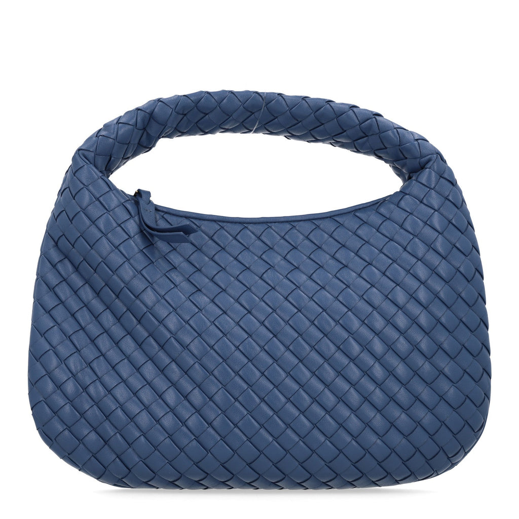 Supple Nappa Intrecciato Padded Small Veneta Hobo Blue Venezia