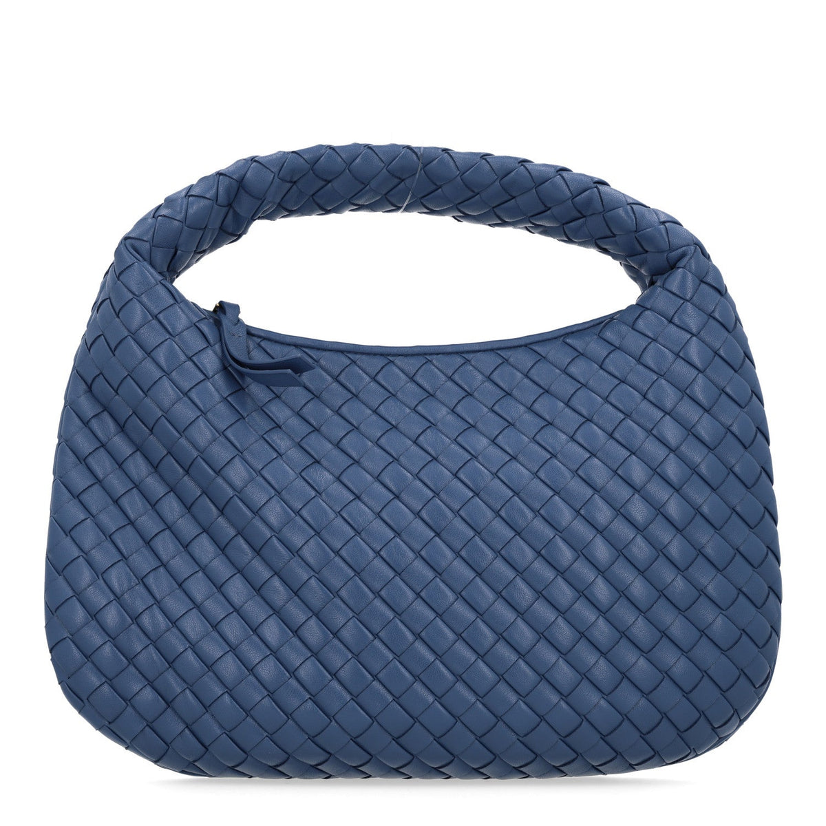 Supple Nappa Intrecciato Padded Small Veneta Hobo Blue Venezia