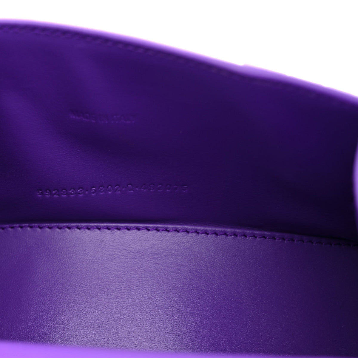 Shiny Calfskin Crocodile Embossed Hourglass Top Handle Bag XS Viola