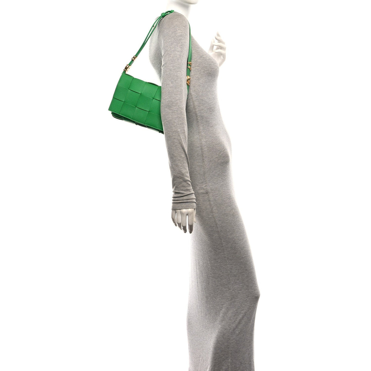 Grained Calfskin Maxi Intrecciato Cassette Crossbody Bag Parakeet
