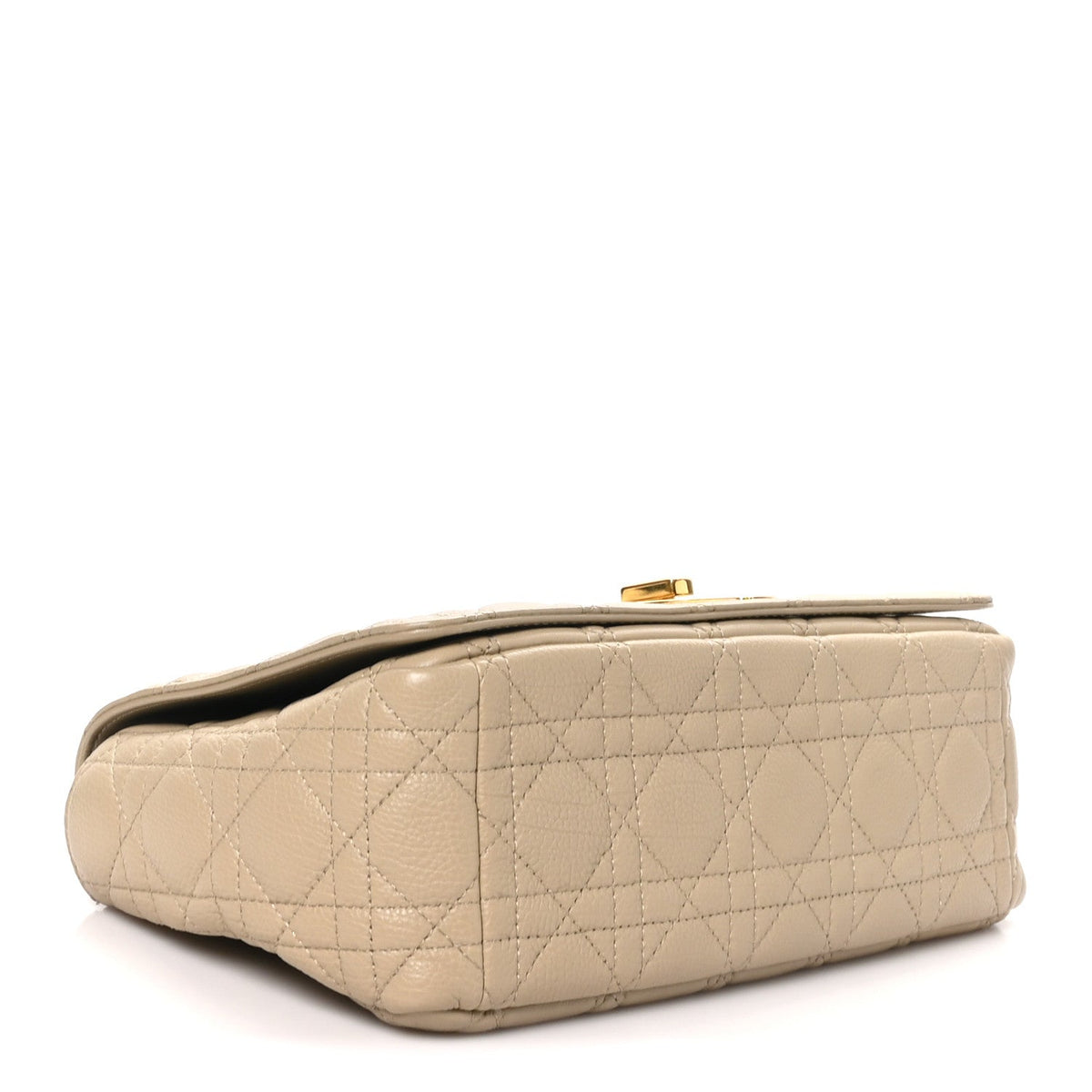 Supple Calfskin Cannage Medium Caro Bag Beige