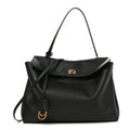 Smooth Calfskin Large Rodeo Top Handle Handbag Black