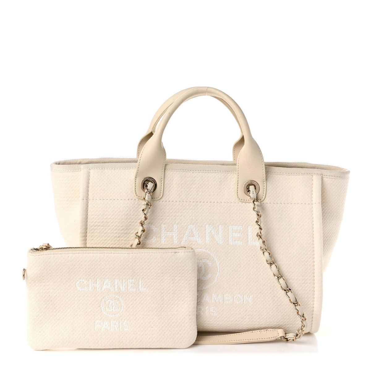 Mixed Fibers Small Deauville Tote White
