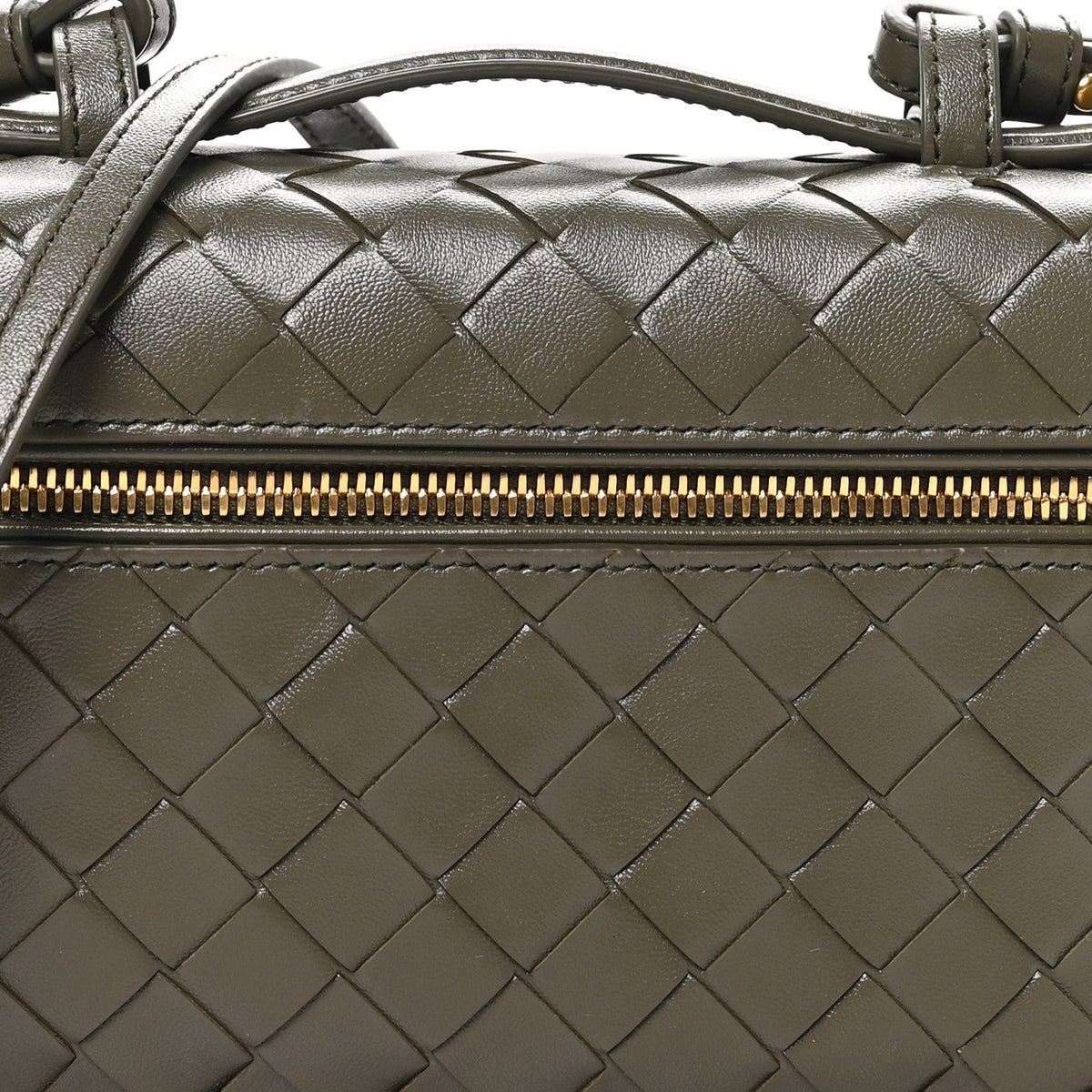 Calfskin Intrecciato Bang Bang Vanity Case Cypress