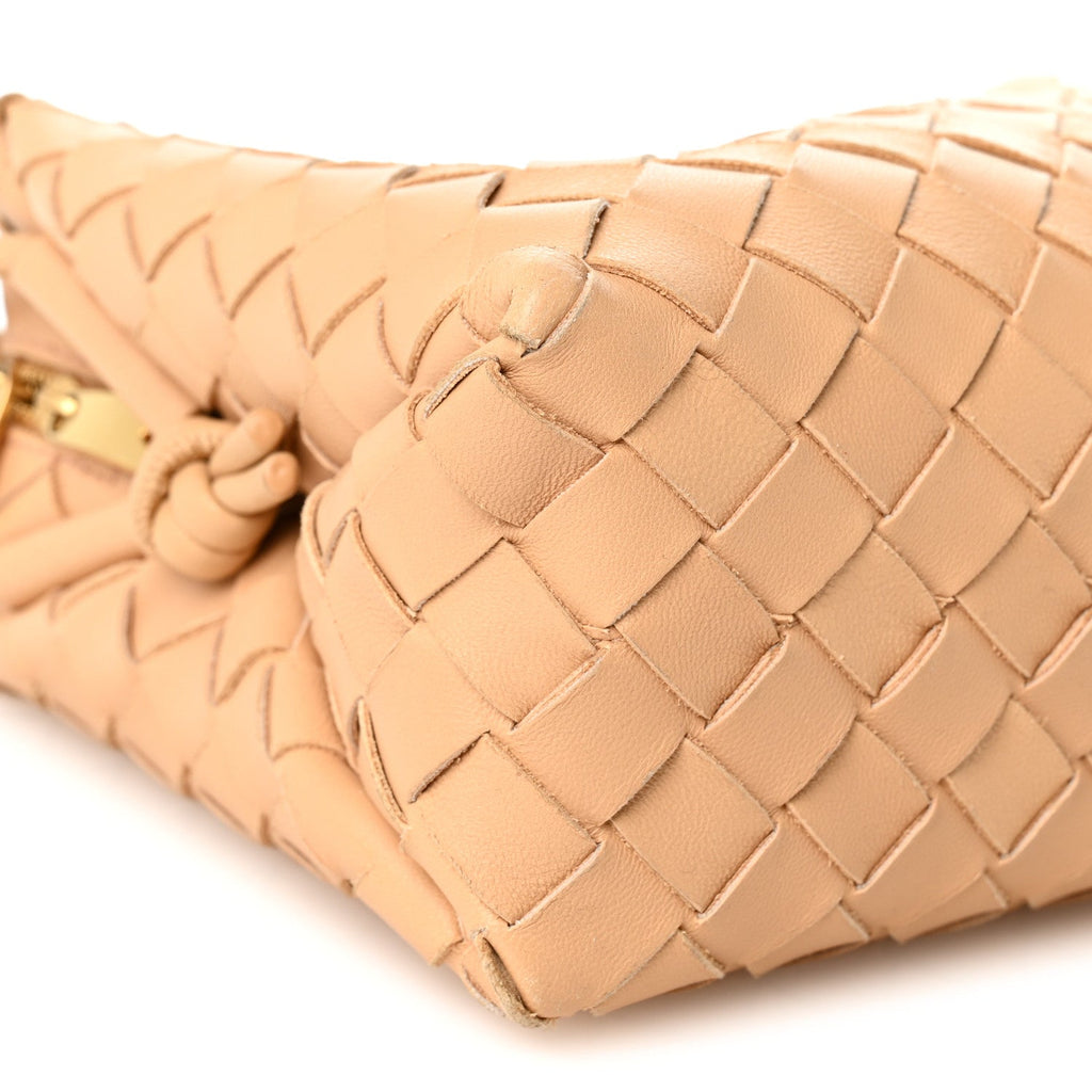 Nappa Intrecciato Small Loop Camera Bag Almond