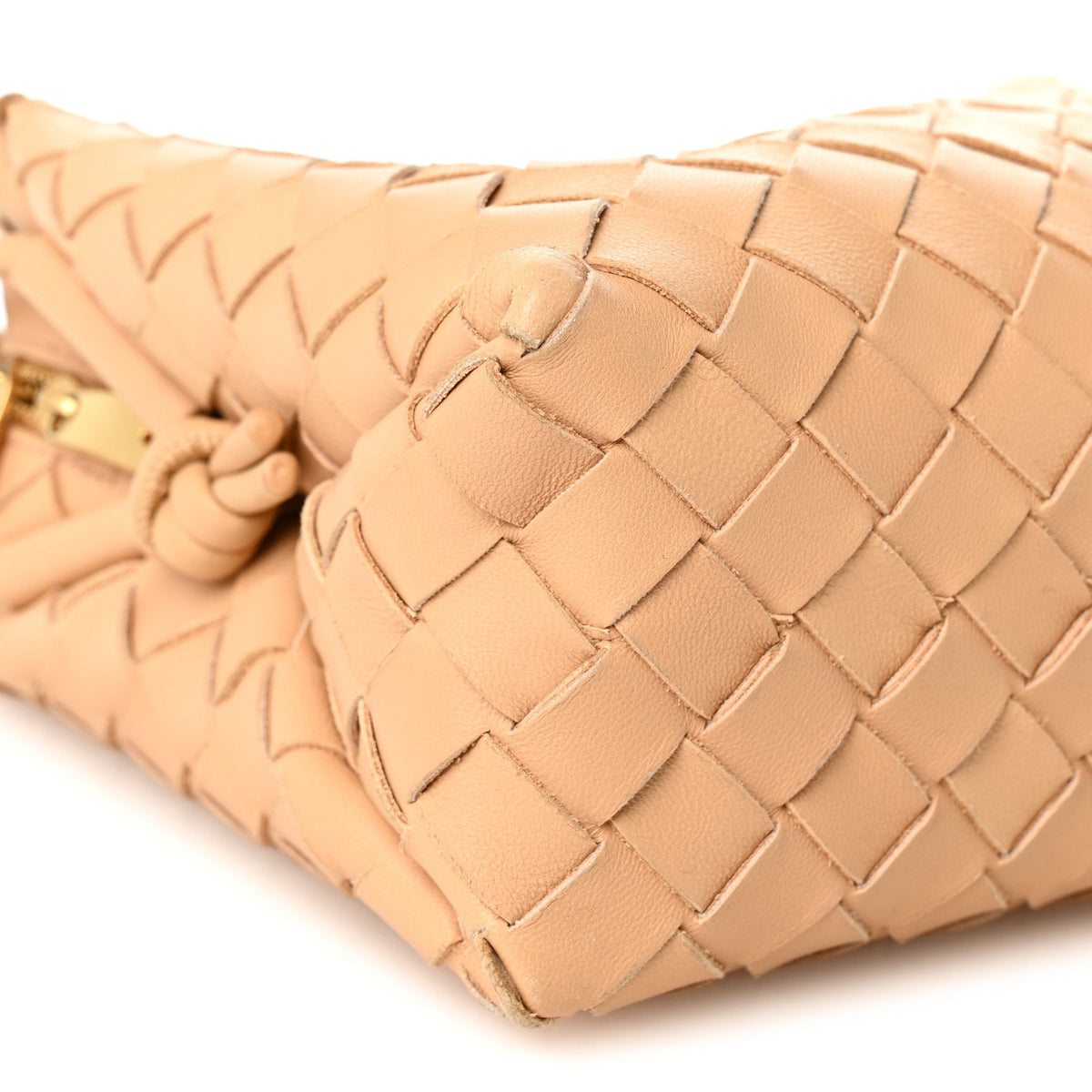 Nappa Intrecciato Small Loop Camera Bag Almond