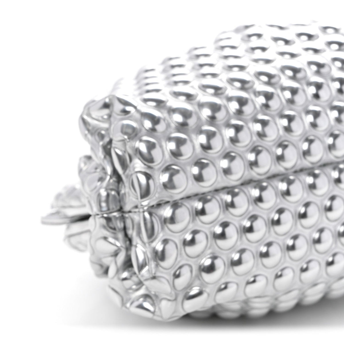 Metallic Fabric Bubble Wrap The Mini Pouch Silver