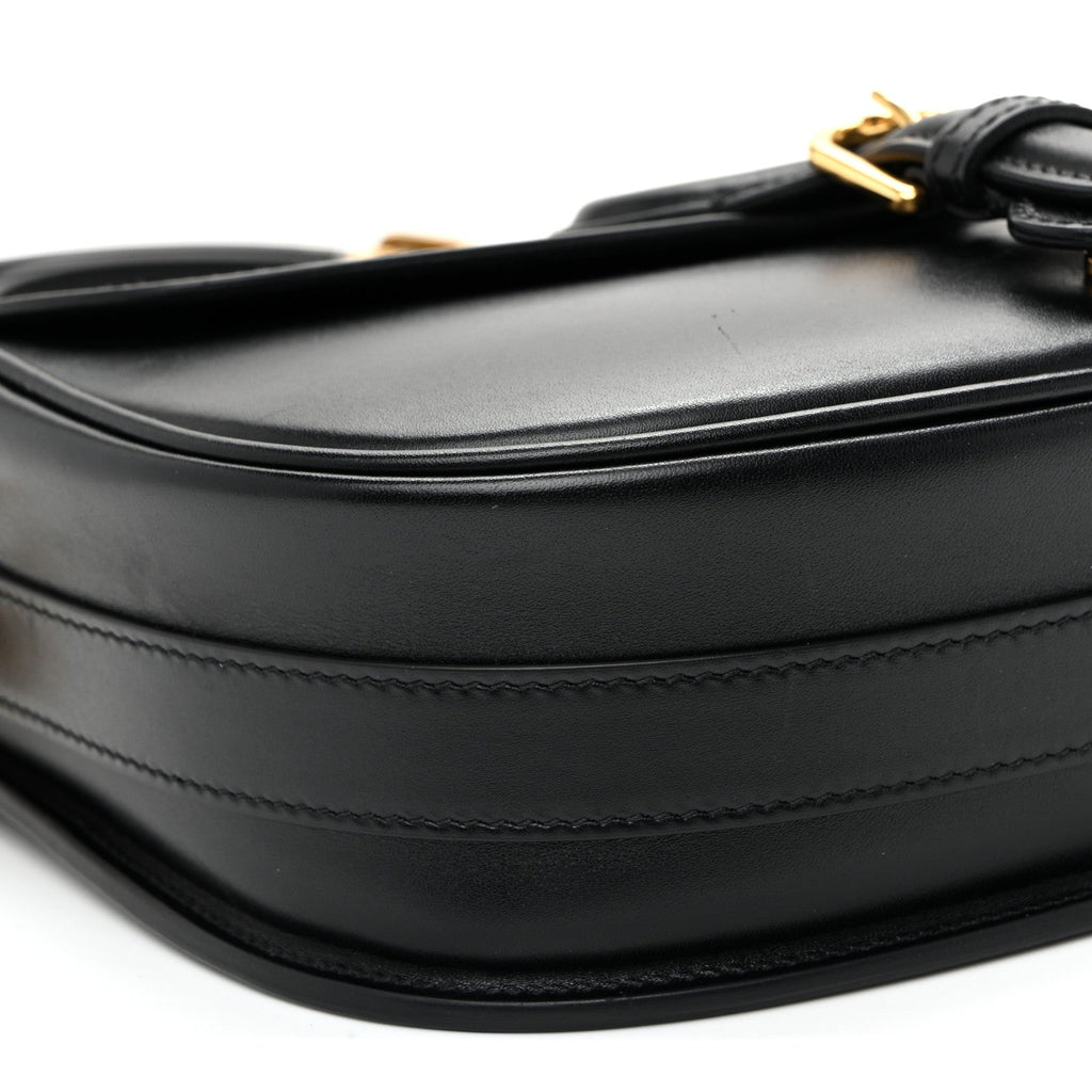 Box Calfskin Medium Bobby Flap Black