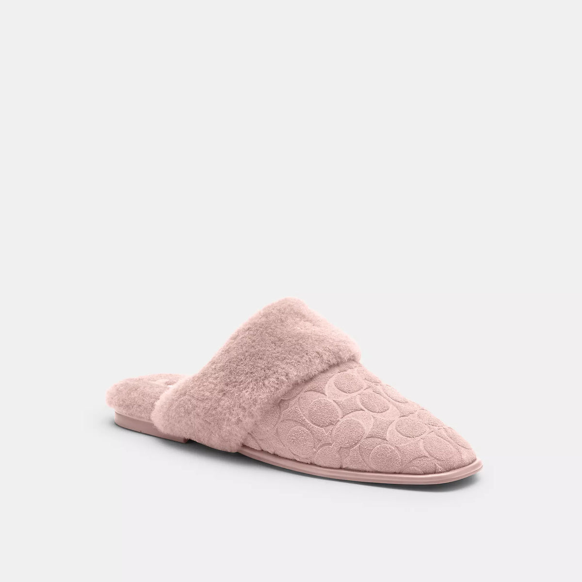 Coach Outlet Sherpa Flat Mule In Signature Suede