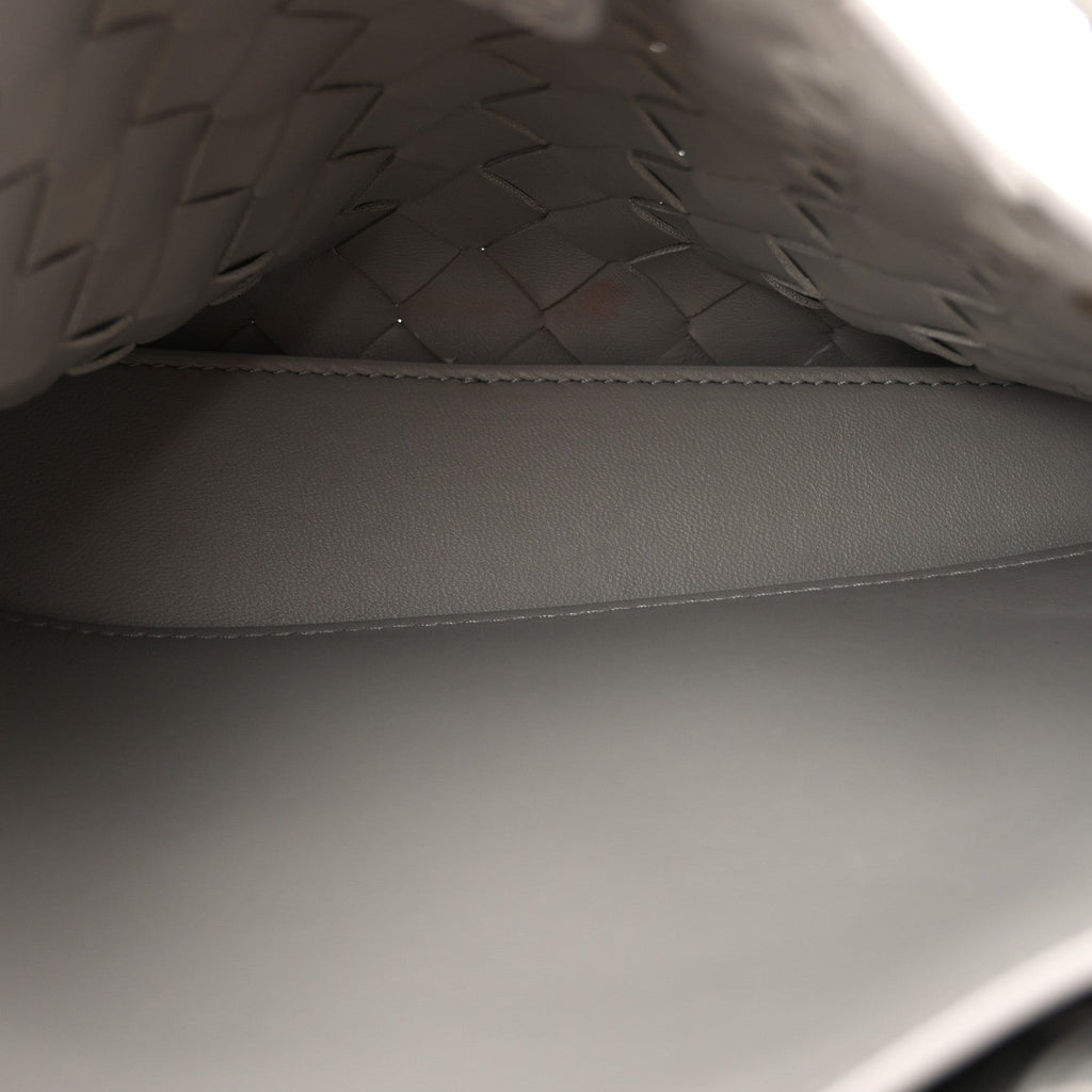 Nappa Intrecciato Small Andiamo Shoulder Bag Sterling
