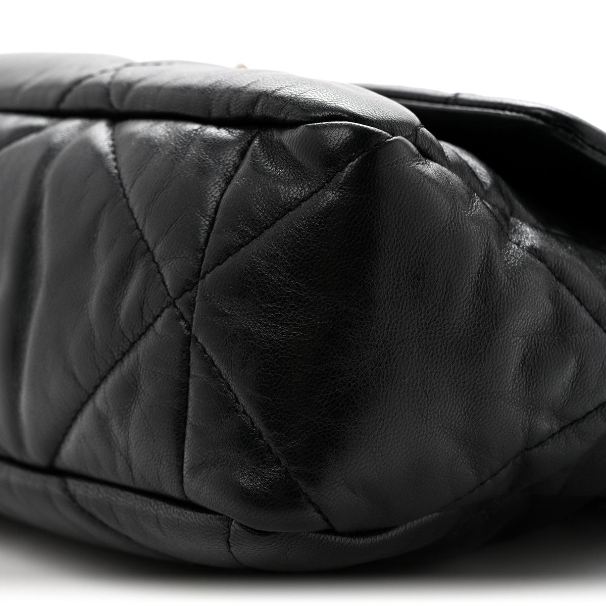 Goatskin Quilted Large Chanel 19 Flap Black