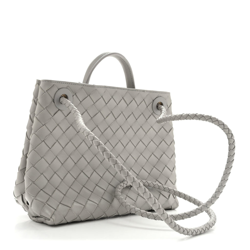 Nappa Intrecciato Small Andiamo Shoulder Bag Sterling