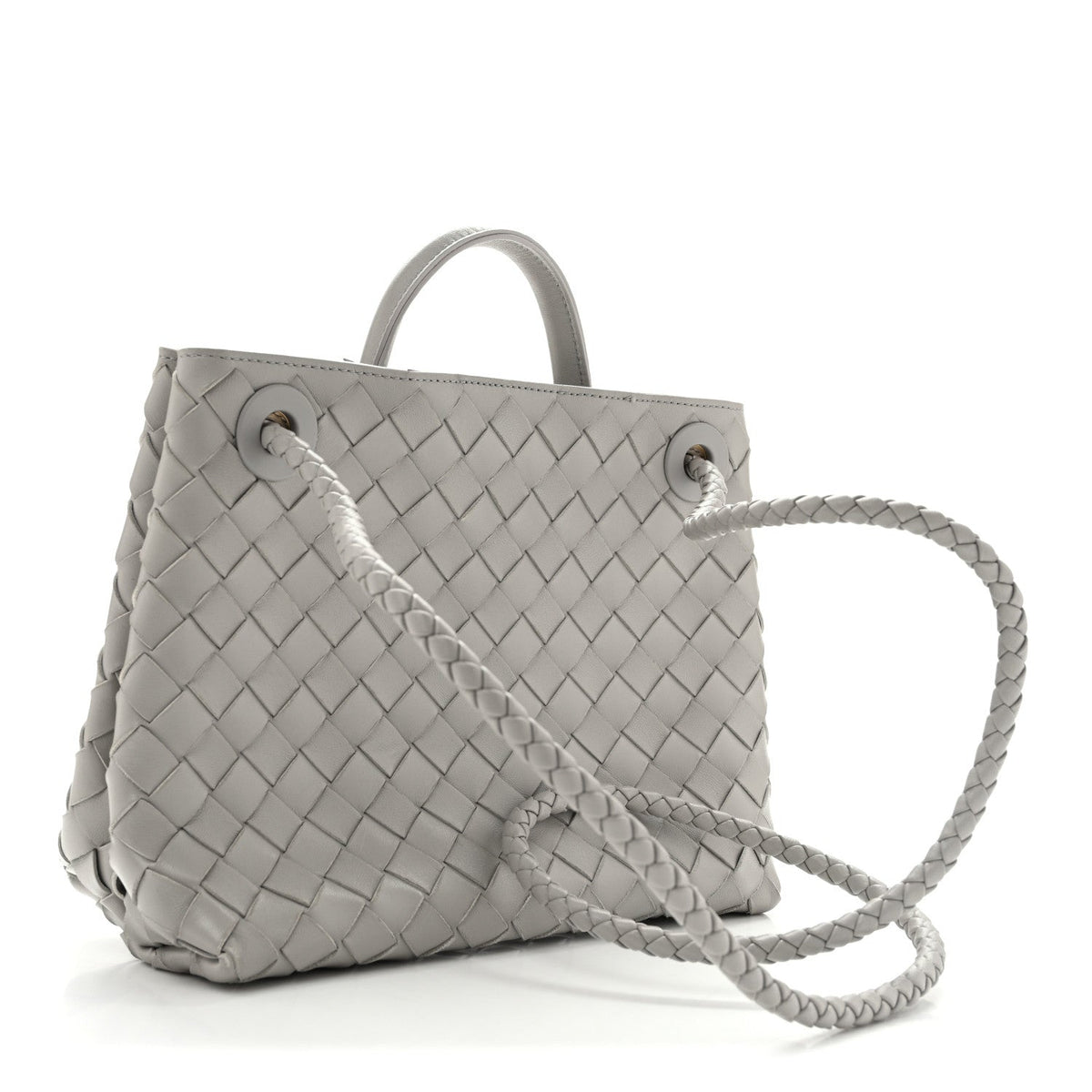 Nappa Intrecciato Small Andiamo Shoulder Bag Sterling