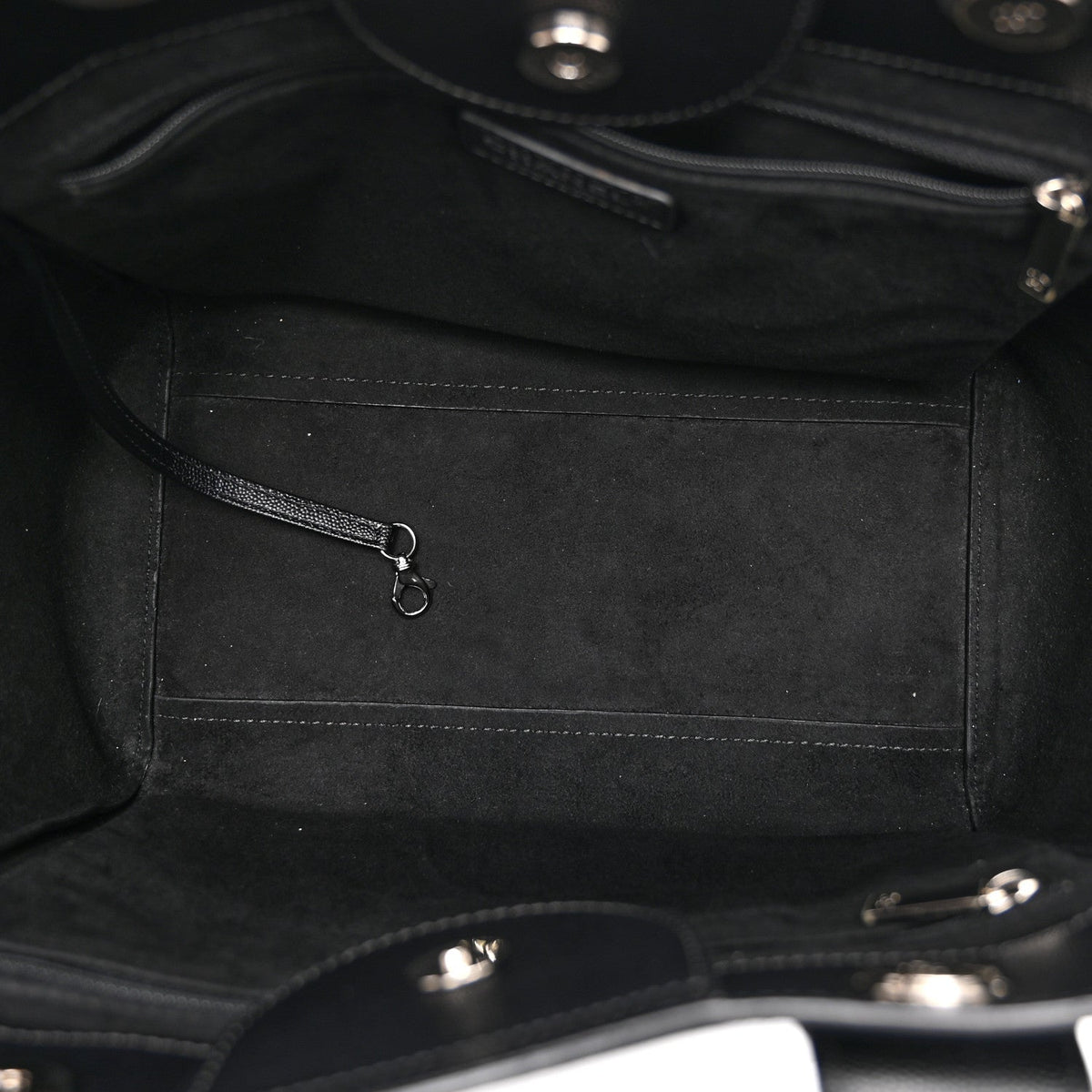 Caviar Small Studded Deauville Tote Black
