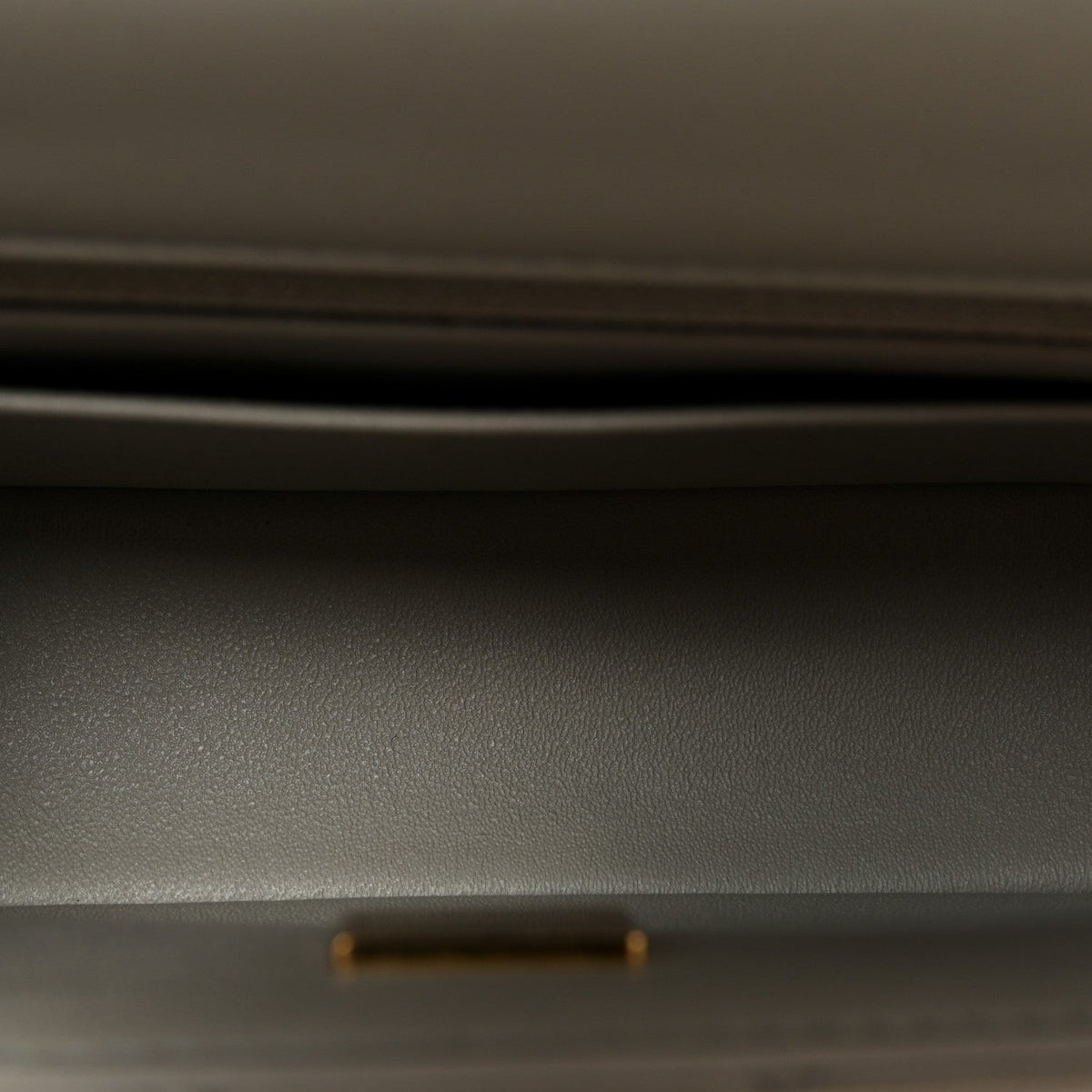 Lambskin Quilted Mini Rectangular Flap Grey