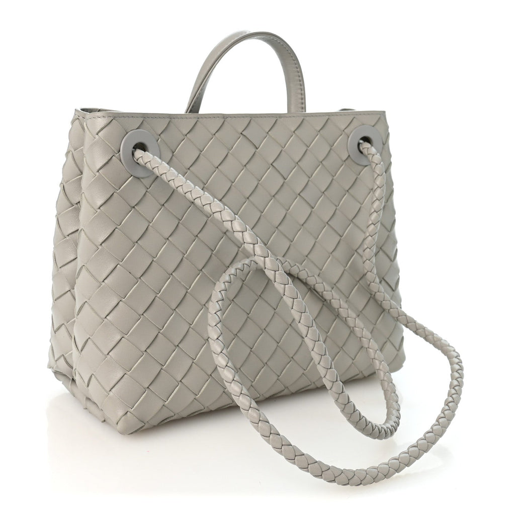 Nappa Intrecciato Small Andiamo Shoulder Bag Sterling