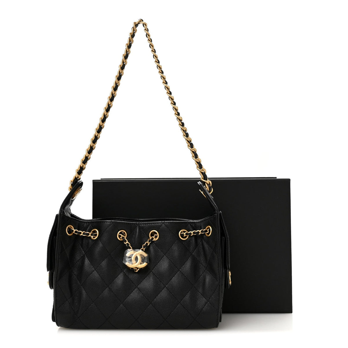 Caviar Quilted Mini Chanel 25 Handbag Black
