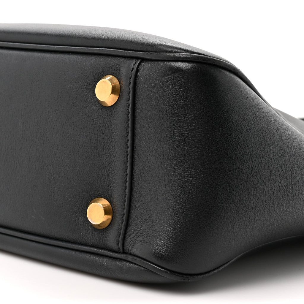 Smooth Calfskin Small Bel Air Hobo Bag Black