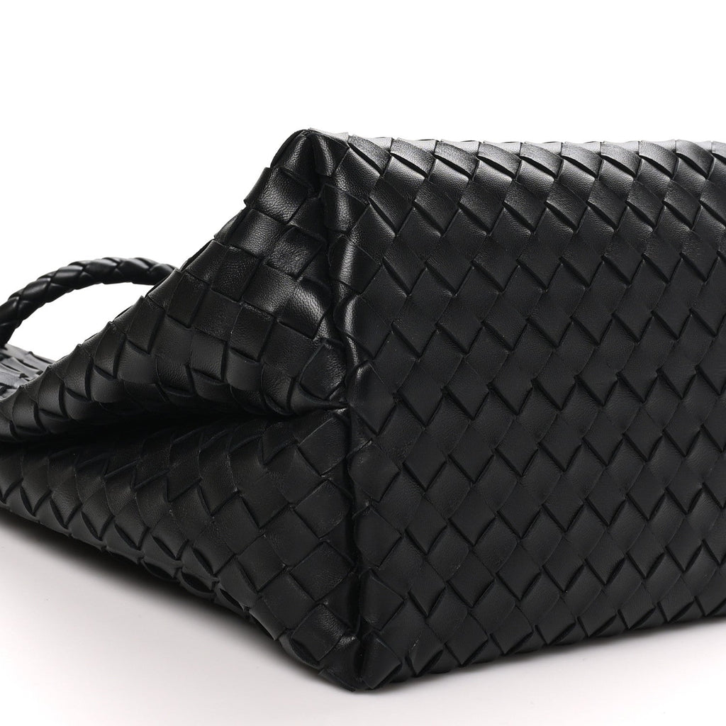 Nappa Intrecciato Large Andiamo Shoulder Bag Black