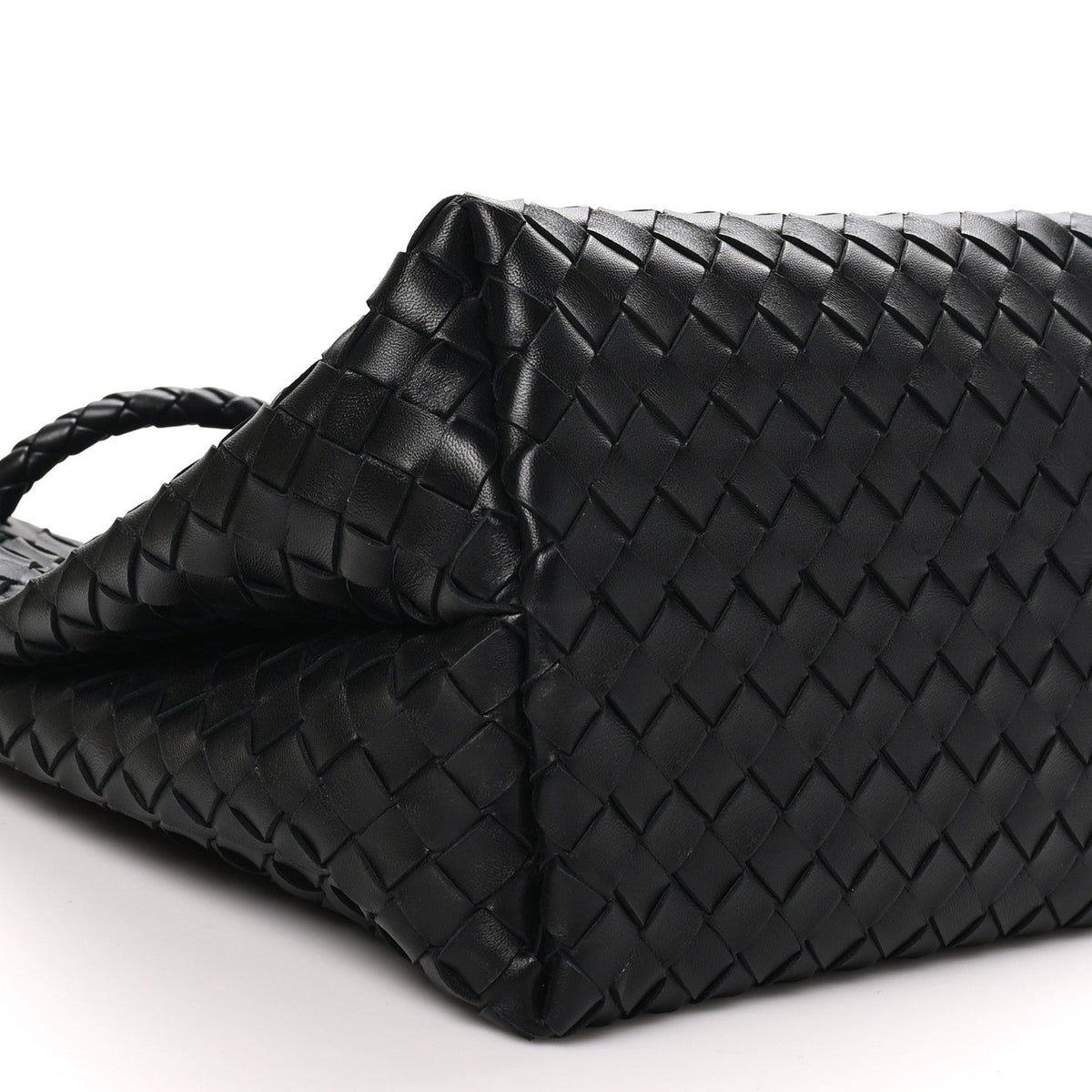 Nappa Intrecciato Large Andiamo Shoulder Bag Black