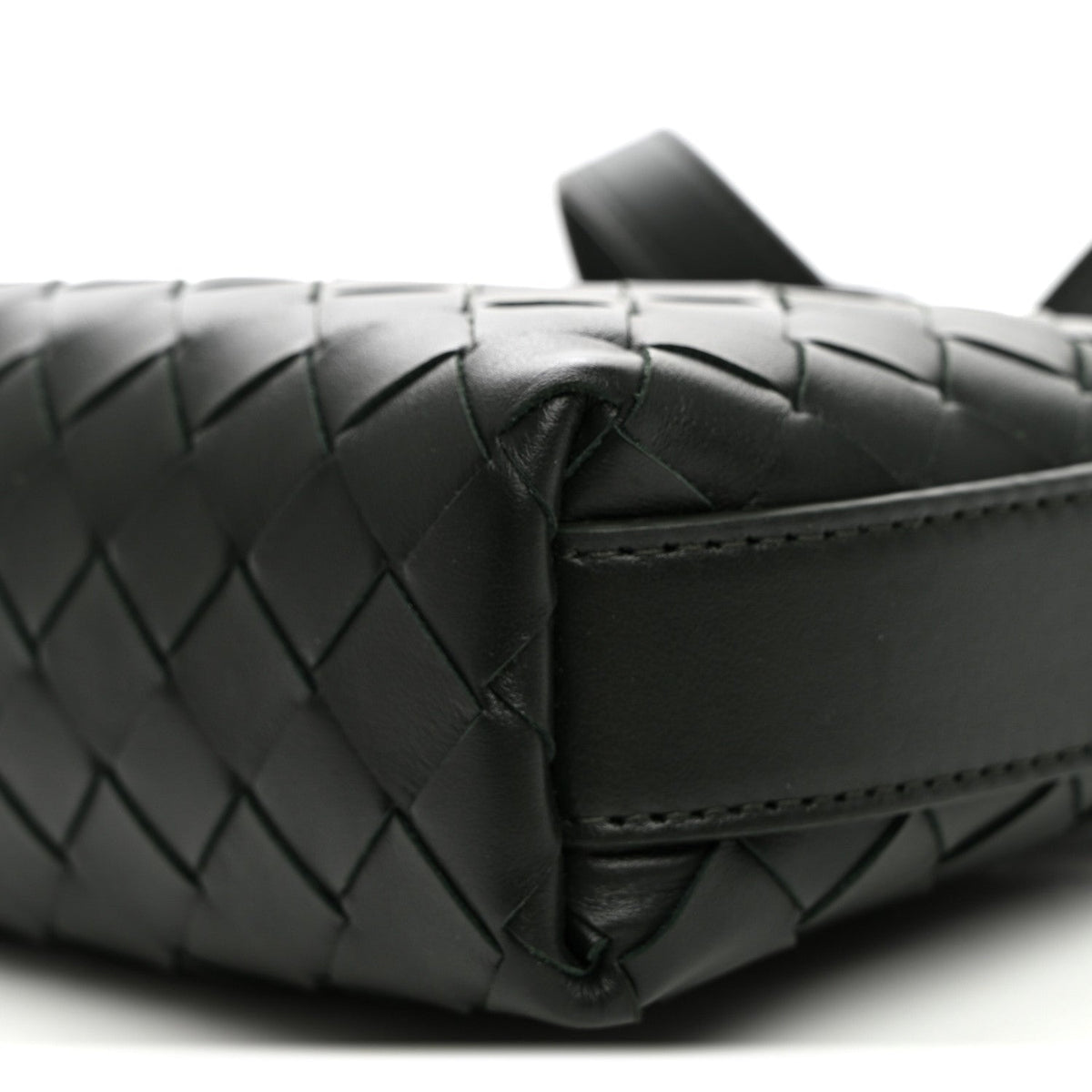 Calfskin Intrecciato Traveler Phone Pouch Dark Green