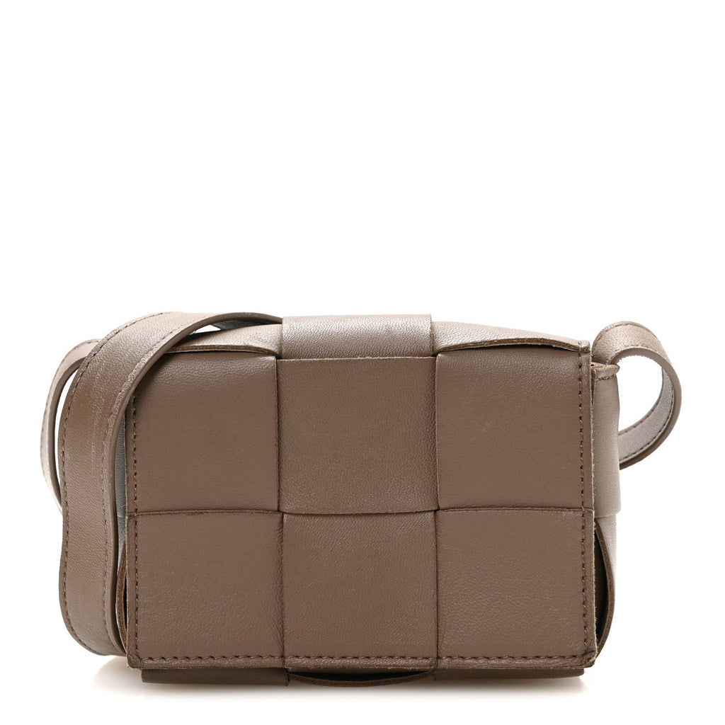 Lambskin Maxi Intrecciato Extra Mini Cassette Crossbody Bag Acorn