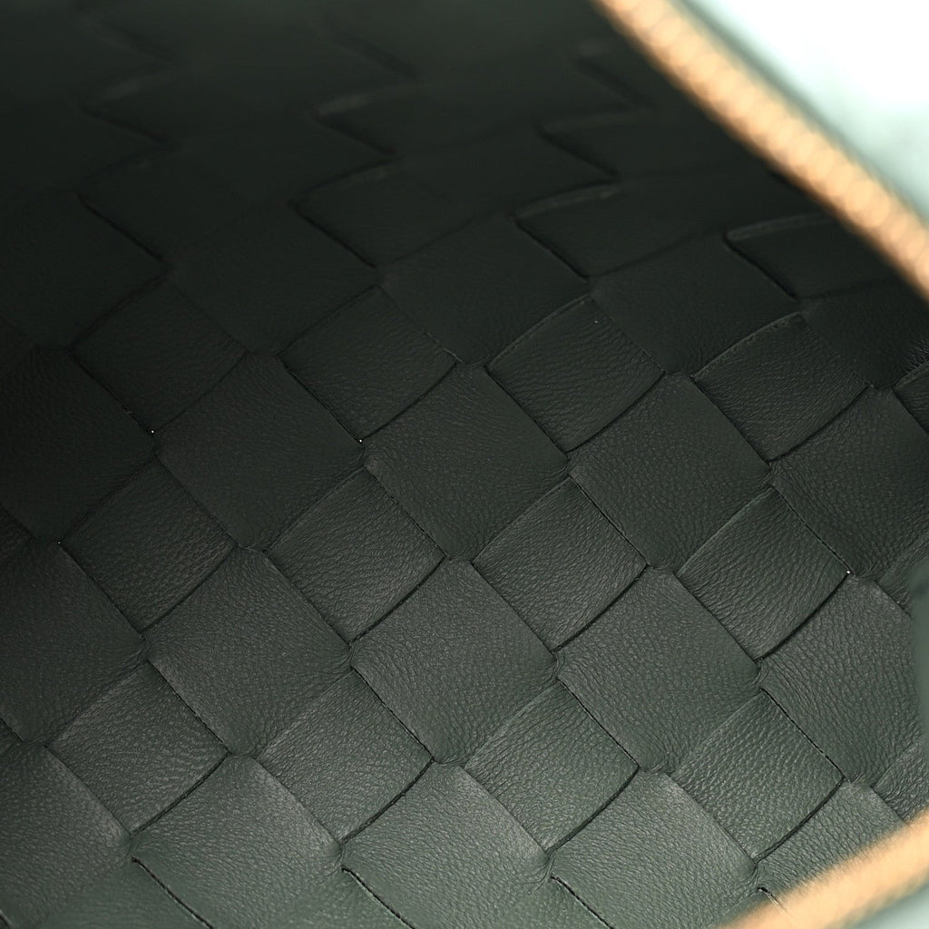 Polished Nappa Intrecciato Knot Mini Loop Camera Bag Aloe
