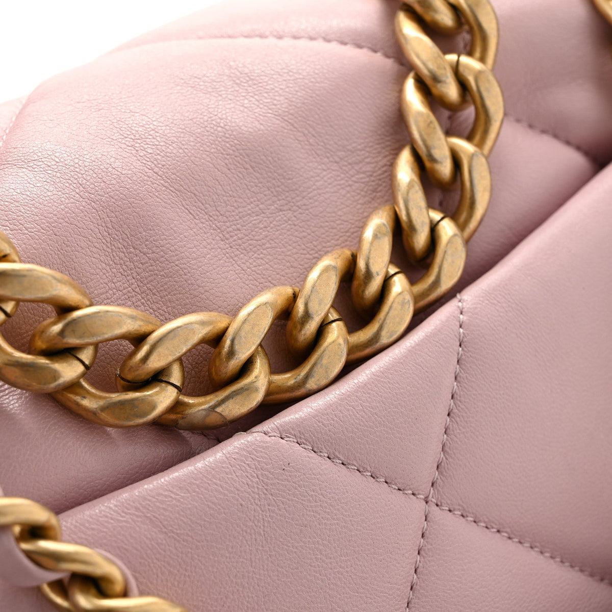 Lambskin Quilted Medium Chanel 19 Flap Light Pink