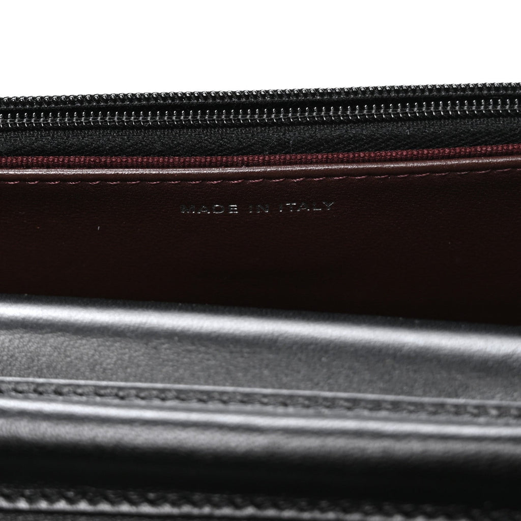 Lambskin Quilted Wallet On Chain WOC Black