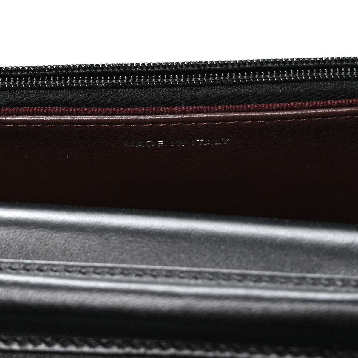 Lambskin Quilted Wallet On Chain WOC Black